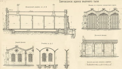 011 - веерное депо, фасады, разрезы см.jpg