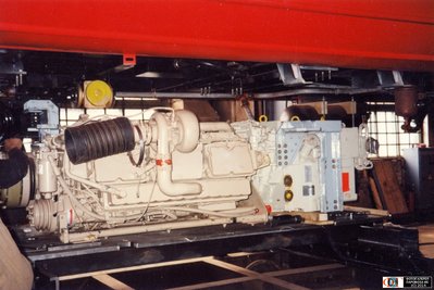 Силовой агрегат автомотрисы АР2-01, сборочный цех РВЗ, Латвия<br />Автор: Виктор (колл.) | Фото сделано 9.IX.1996