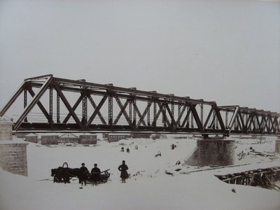 двухпролетный металлический мост через реку Косу. 347 верста