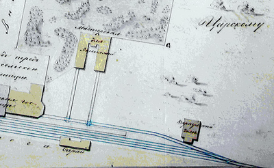 Станция Царское Село, путевое развитие, 1840-е гг., северная горловина.png