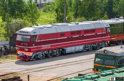 Тепловоз ТЭП80-0002 в запаснике музея Октябрьской железной дороги имени В.В. Чубарова. Платформа Паровозный Музей, станция Шушары, Санкт-Петербург<br />Автор: Дружков Владислав | Фото сделано 29.VI.2016