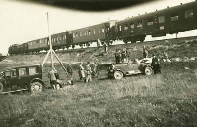 Krycewicze. Arriving 10:00 AM on railroad train with sleeper for breakfast with Mr. and Madame Federowicz at their estate. Members of the International Geographical Congress… September 6, 1934.