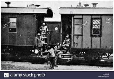 1917 German Prisoners at work on Trans Siberian Railway