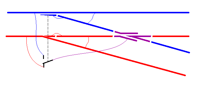схема электрических соединений стрелочного перевода с электро­проводя­щей крестовиной