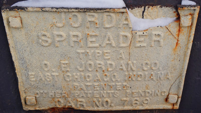 Jordan Spreader Type A № 769, 1942 г.в., Тюльганский угольный разрез (заводская табличка)