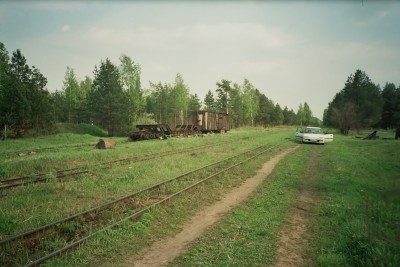 Панорама станционных путей в сторону Переславля.