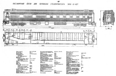 Пассажирский вагон для перевозки спецконтингента типа 61-827