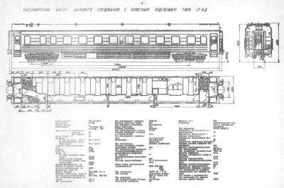Пассажирский вагон дальнего следования с буфетным отделением типа 47-БД