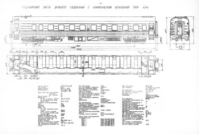 Пассажирский вагон дальнего следования с климатической установкой типа К/кц