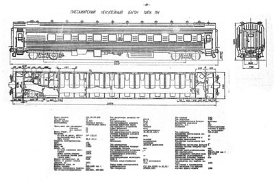 Пассажирский некупейнкй вагон типа ПН