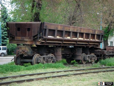 Думпкар, подъездные пути завода &quot;Коминмет&quot;, г. Днепропетровск, Украина/Днепропетровская обл.<br />Автор: Andress | Фото сделано 15.V.2008, опубликовано 6.VI.2008.