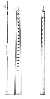 Опора марки ЖБД длиной 13,5 м.