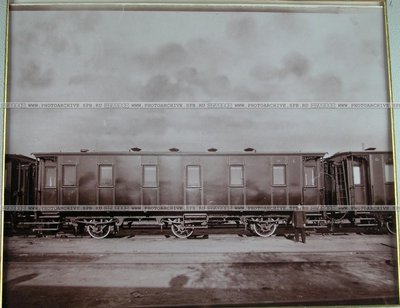 Внешний вагон одного из вагонов поезда. 1900-е