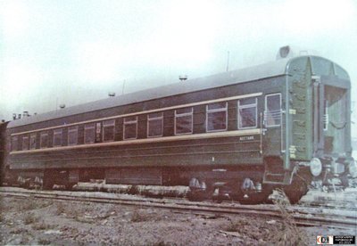 Отремонтированный пассажирский вагон на территории Улан-Удэнского ЛВРЗ, Бурятская АССР (1950-е годы).jpg