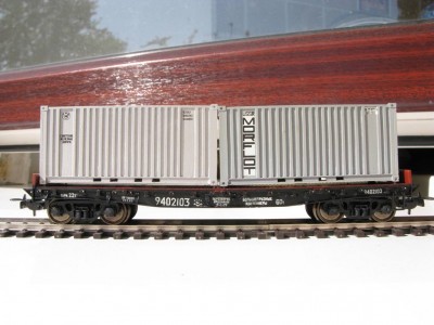 60т.реконструированная платформа-контейнеровоз.Мод.11-Н004.