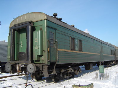 Багажный вагон № 001 47264, Петербург-Варшавский, 3 марта 2005 года. Автор: trucker.narod.ru.