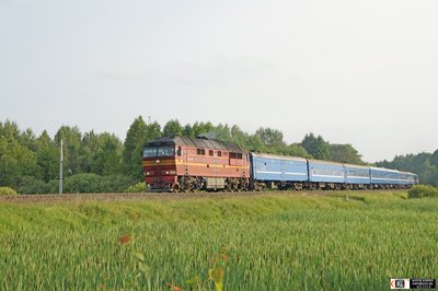 Тепловоз ТЭП70-0552 с поездом № 376 Гомель - Адлер, перегон Новозыбков - Клинцы, Брянская обл.<br />Автор: Mehanik75 | Фото сделано 3.VII.2013