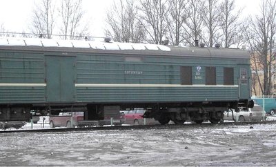 Багажный вагон № 001 51910, место, дата и автор неизвестны (фото с сайта pskovrail.narod.ru).