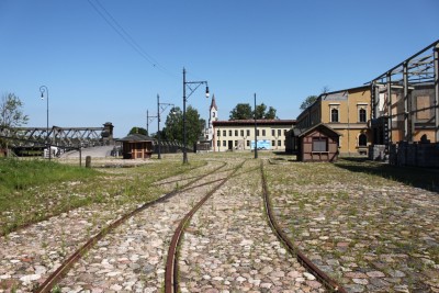 Трамвайные развязки городка.