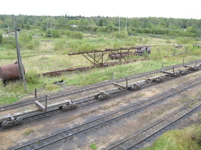 Полусцеп 43-089 рама, Зебляковская УЖД, Костромская обл. - Павлов С. С..jpg