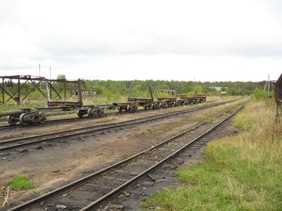 Вагон-сцеп с хребтовой балкой 41-0016, Зебляковская УЖД, Костромская обл. - Павлов С.С..jpg