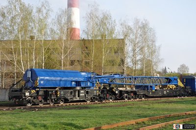 Кран EDK1000 в составе восстановительного поезда, Рославль,.jpg