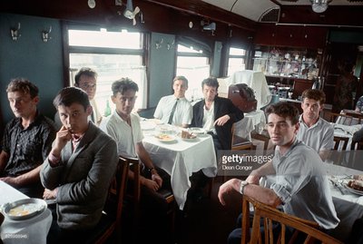 Passengers in a Dining Car on the Trans Siberian Railway.