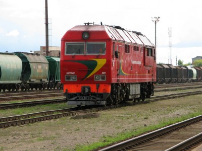 ТЭП 70, который поведёт поезд назад в Вильнюс.