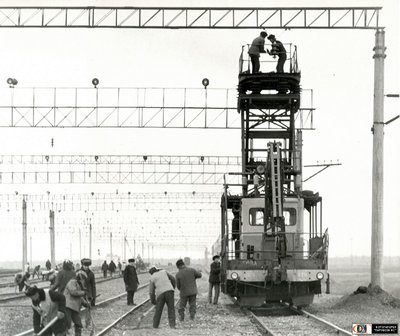 Автомотриса АГВ на строительстве второй сортировочной системы на ст. Орск, Оренбургская обл., 1980-е годы