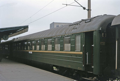 Wien Südbahnhof, le 3 juin 1965. Voiture-lits СВПС 1579 (Görlitz, 1960/61). Photo TrainsandTravel