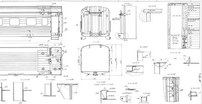 Чертеж вагона купе