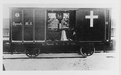 Специальный вагон для перевозки останков экспедиции Де Лонга 1881 года