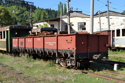 Полувагон модели 42-030 в депо Боржоми, УЖД Боржоми - Бакуриани, Грузия. Автор: Эймантас 