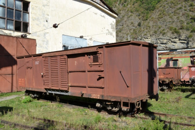 Крытый вагон модели 41-015, депо Боржоми, УЖД Боржоми - Бакуриани, Грузия. Автор: Эймантас 