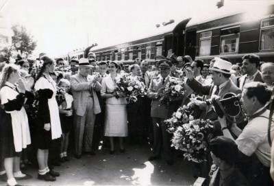 Визит в станицу Крымскую Н.Хрущева, А. Микояна и президента Югославии И. Броз Тито, 13 июня 1956 года..jpg