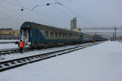 Последний рейс челябинского и новосибирского вагонов, декабрь 2013