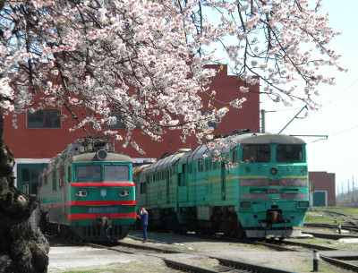 Станция Гребинка, ЮЖД, апрель 2013