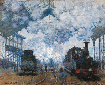 Claude Monet-The Gare Saint-Lazare, Arrival of a Train..jpg