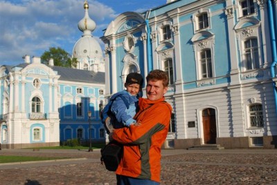 В отпуске. С Леонидом. старший сын