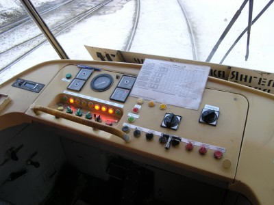 Пульт управления трамвайным вагоном МТТЧ.