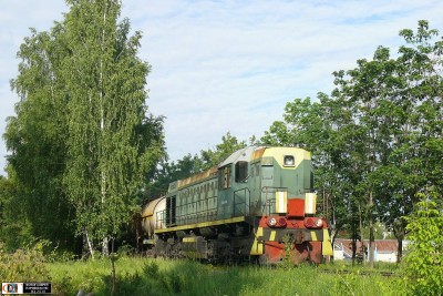 Тепловоз ТЭМ2-7616, подъездной путь от ст. Курья, СВРД