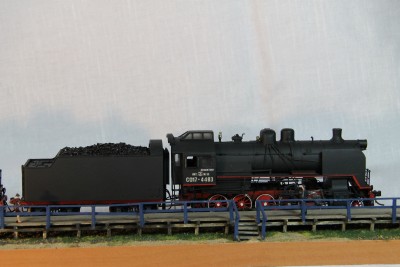 Угольный паровоз СО17-4483, правый борт.