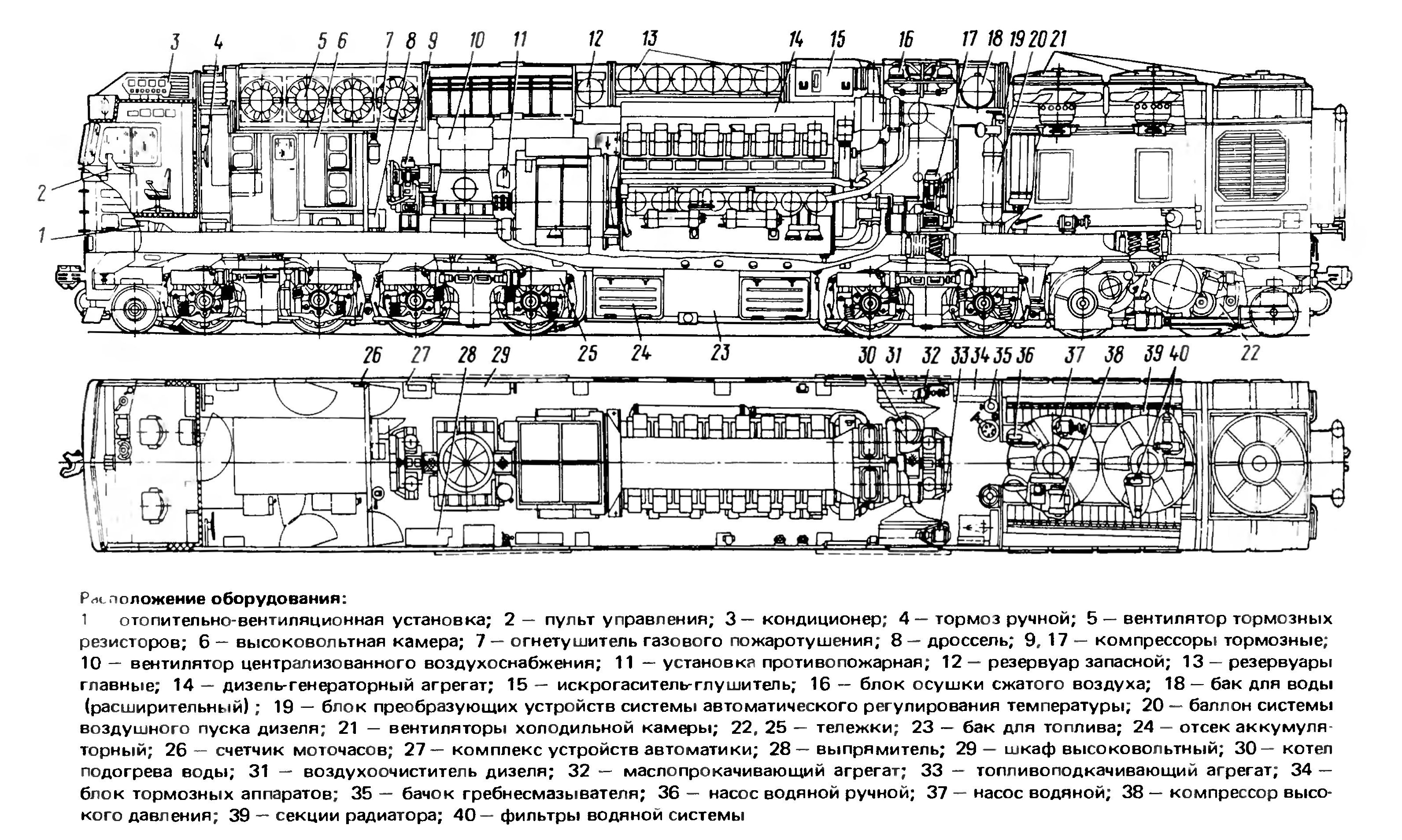 Компоновочная схема 2тэ10в